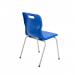 Titan 4 Leg Classroom Chair 497x477x790mm Blue KF72190 KF72190