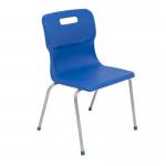 Titan 4 Leg Classroom Chair 497x477x790mm Blue KF72190 KF72190