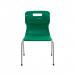 Titan 4 Leg Classroom Chair 497x477x790mm Green KF72191 KF72191