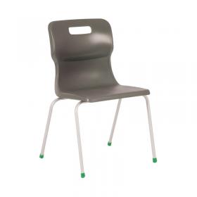 Titan 4 Leg Classroom Chair 497x477x790mm Charcoal KF72192 KF72192