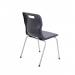 Titan 4 Leg Classroom Chair 497x477x790mm Charcoal KF72192 KF72192