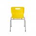 Titan 4 Leg Classroom Chair 497x477x790mm Yellow KF72193 KF72193