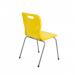 Titan 4 Leg Classroom Chair 497x477x790mm Yellow KF72193 KF72193