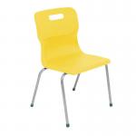 Titan 4 Leg Classroom Chair 497x477x790mm Yellow KF72193 KF72193
