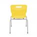 Titan 4 Leg Classroom Chair 497x477x790mm Yellow KF72193 KF72193
