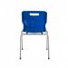 Titan 4 Leg Classroom Chair 497x495x820mm Blue KF72195 KF72195