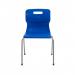 Titan 4 Leg Classroom Chair 497x495x820mm Blue KF72195 KF72195