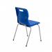 Titan 4 Leg Classroom Chair 497x495x820mm Blue KF72195 KF72195