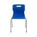 Titan 4 Leg Classroom Chair 497x495x820mm Blue KF72195 KF72195