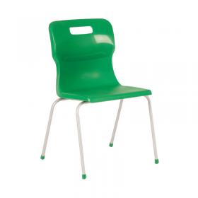 Titan 4 Leg Classroom Chair 497x495x820mm Green KF72196 KF72196