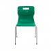 Titan 4 Leg Classroom Chair 497x495x820mm Green KF72196 KF72196