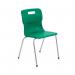 Titan 4 Leg Classroom Chair 497x495x820mm Green KF72196