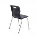 Titan 4 Leg Classroom Chair 497x495x820mm Charcoal KF72197 KF72197
