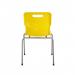 Titan 4 Leg Classroom Chair 497x495x820mm Yellow KF72198 KF72198