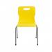 Titan 4 Leg Classroom Chair 497x495x820mm Yellow KF72198 KF72198