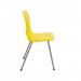 Titan 4 Leg Classroom Chair 497x495x820mm Yellow KF72198 KF72198