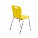 Titan 4 Leg Classroom Chair 497x495x820mm Yellow KF72198 KF72198