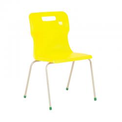 Titan 4 Leg Classroom Chair 497x495x820mm Yellow KF72198 KF72198