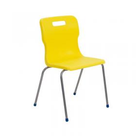 Titan 4 Leg Classroom Chair 497x495x820mm Yellow KF72198 KF72198