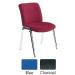 FF Avior Conference HB Chrome Chair Blue (Upholstered seat offers complete comfort) KF72259