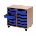 Jemini Mobile Storage Unit 12 Tray 710x495x650mm Beech KF72339 KF72339