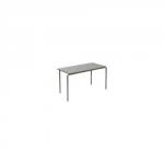Jemini 1200x600mm Classroom Table Grey with Silver Frame Pack of 1 KF72343
