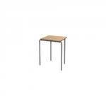 Jemini 600x600mm Classroom Table Beech with Silver Frame Pack of 1 KF72344