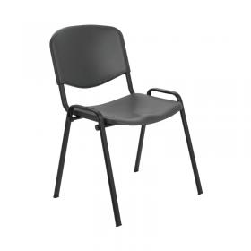 Jemini Multipurpose Stacking Chair Polypropylene 610x535x780mm Charcoal KF72369 KF72369