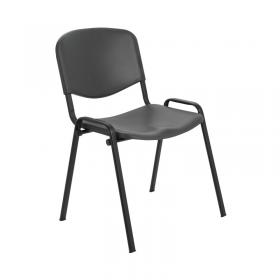 Jemini Multipurpose Stacking Chair Polypropylene 610x535x780mm Charcoal KF72369 KF72369