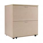 Jemini 2 Drawer Desk Side Filing Cabinet 800x600x730mm Maple KF72418 KF72418