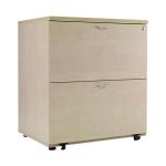 Arista 2 Drawer Desk Side Filing Cabinet 850x630x770mm Maple KF72418 KF72418