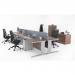 Arista 2 Drawer Desk Side Filing Cabinet 850x630x770mm Maple KF72418 KF72418
