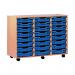 Jemini Mobile Storage Unit 24 Trays 1030x453x789mm Beech KF72568 KF72568