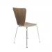 Arista Wooden Bistro Chair 460x550x875mm Walnut/Chrome (Pack of 4) KF72578 KF72578