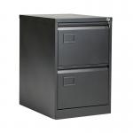 Jemini 2 Drawer Filing Cabinet Lockable 470x622x711mm Black KF72585 KF72585