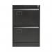 Jemini 2 Drawer Filing Cabinet Lockable 470x622x711mm Black KF72585 KF72585