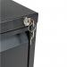 Jemini 2 Drawer Filing Cabinet Lockable 470x622x711mm Black KF72585 KF72585