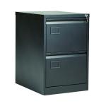 Jemini 2 Drawer Filing Cabinet Lockable 470x622x711mm Black KF72585 KF72585