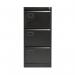 Jemini 3 Drawer Filing Cabinet 470x622x1016mm Black KF72586 KF72586