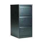 Jemini 3 Drawer Filing Cabinet 470x622x1016mm Black KF72586 KF72586