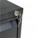 Jemini 4 Drawer Filing Cabinet Lockable 470x622x1321mm Black KF72587 KF72587