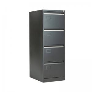 Bisley Jemini 4 Drawer Filing Cabinet Lockable 470x622x1321mm Black