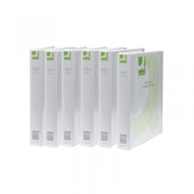 Q-Connect Presentation 25mm 2D Ring Binder A4 White (Pack of 6) KF72645 KF72645