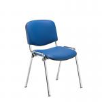 Jemini Ultra Multipurpose Stacking Chair Polyurethane Blue/Chrome KF72906 KF72906