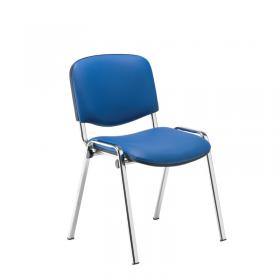 Jemini Ultra Multipurpose Stacking Chair Polyurethane Blue/Chrome KF72906 KF72906