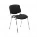 Jemini Ultra Multipurpose Stacking Chair Polyurethane Black/Chrome KF72907 KF72907