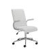 Jemini Tarragona Medium Back Managers Chair Leather Look White KF72989 KF72989