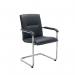 Jemini Stratus Tuscany Medium Back Visitor Chair Leather Look BlackChrome KF72990 KF72990