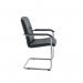 Jemini Stratus Tuscany Medium Back Visitor Chair Leather Look BlackChrome KF72990 KF72990