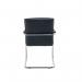 Jemini Stratus Tuscany Medium Back Visitor Chair Leather Look BlackChrome KF72990 KF72990